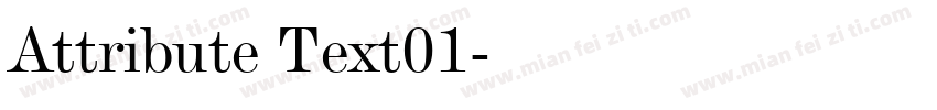 Attribute Text01字体转换